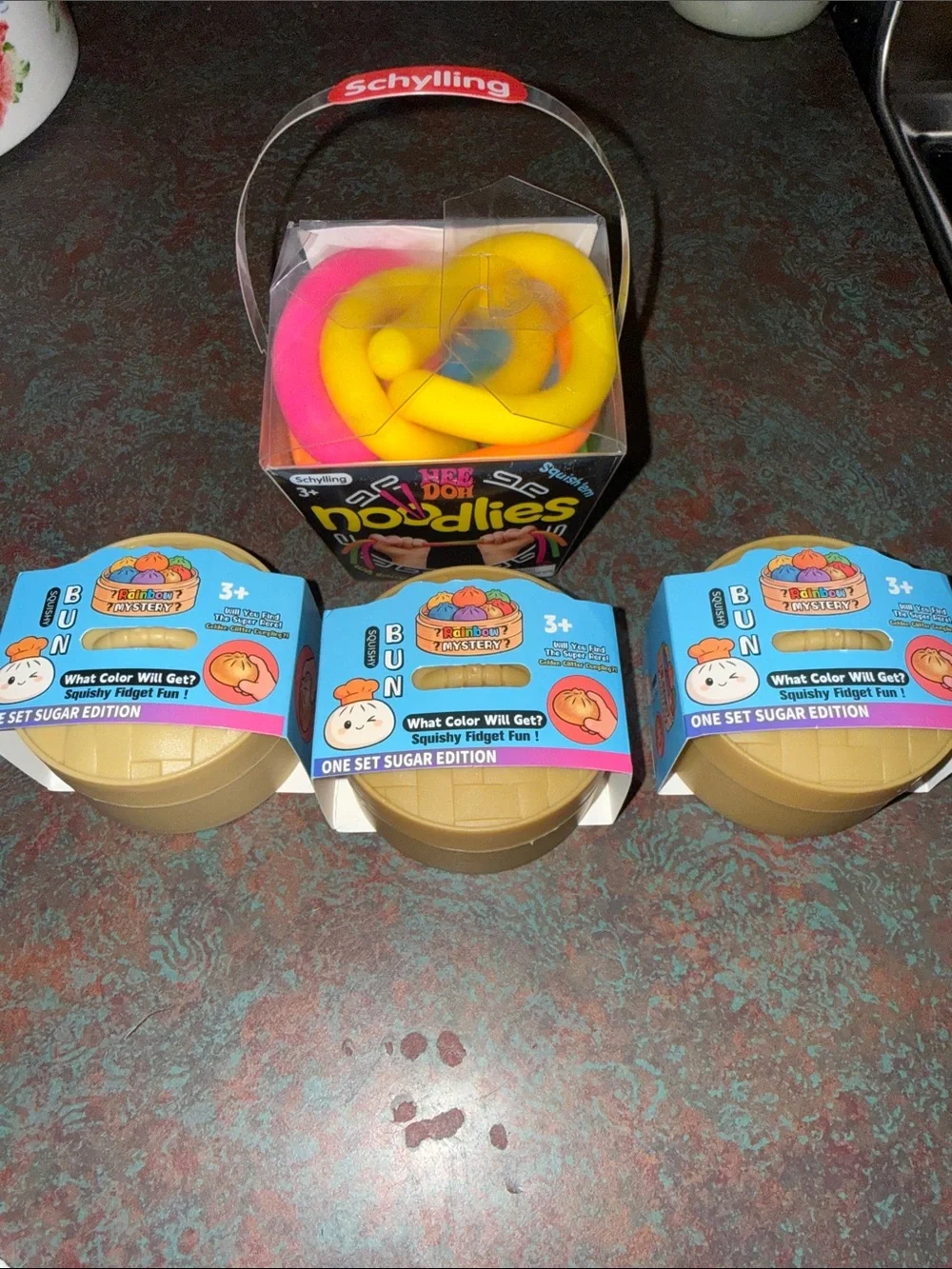 Noodlies Sensory Fidget Set - Yellow & Pink